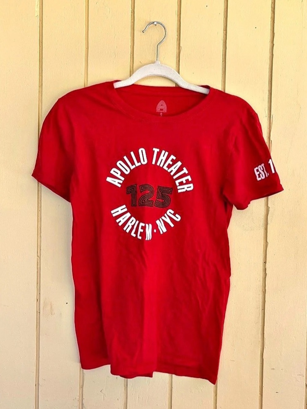 (2) Apollo Theater Harlem 125 T-Shirt Graphic Tee in Red Small
